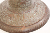 Antique Copper Vase with Hindu Scenes, 19th Century