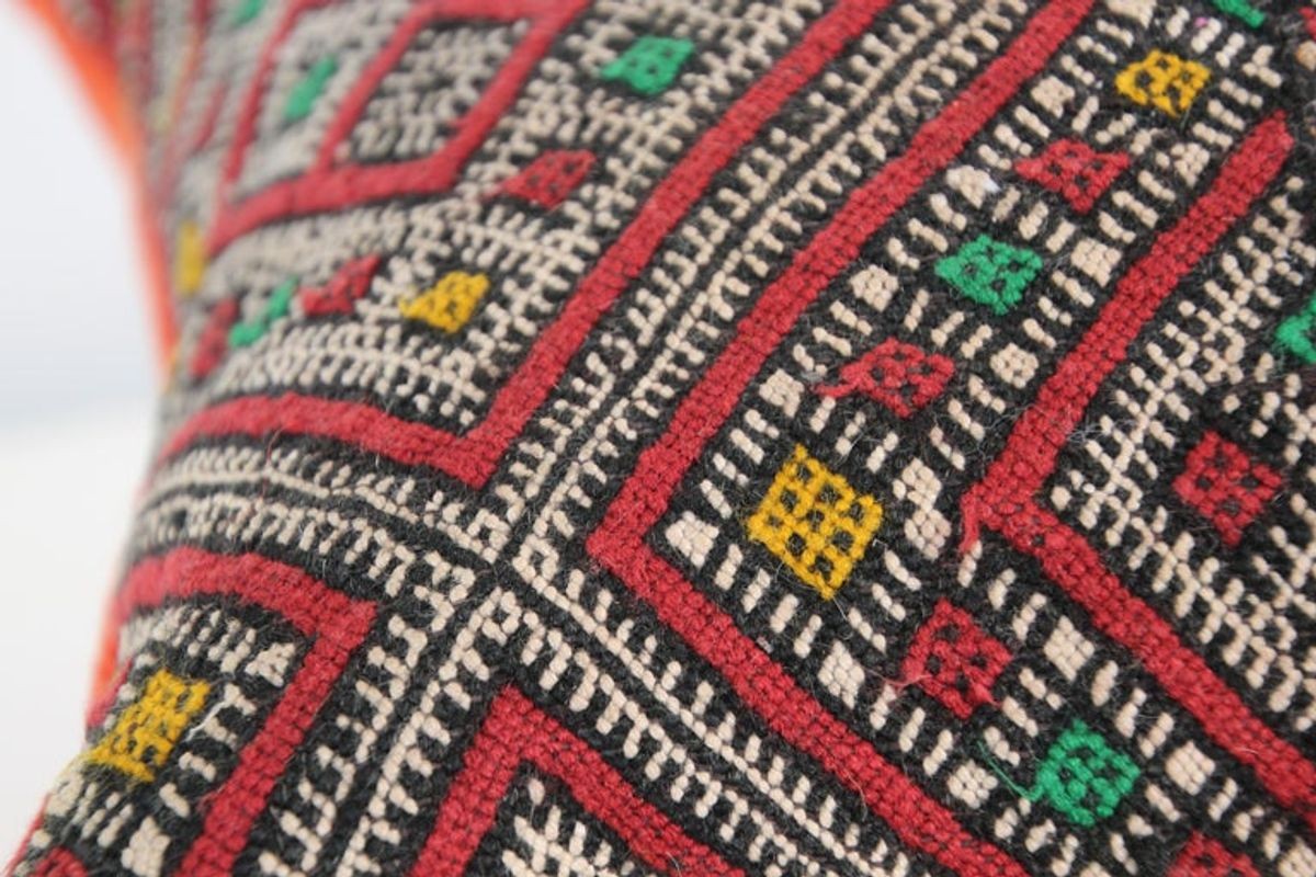 Moroccan African Tribal Throw Kilim Pillow
