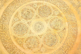 Moorish Mughal Indian Handcrafted Decorative Hammered Brass Tray