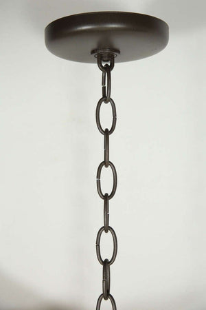 Moroccan Vintage Metal and Frosted Glass Light Fixture