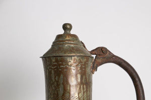 Antique 19th Century Middle Eastern Tinned Copper Ewer