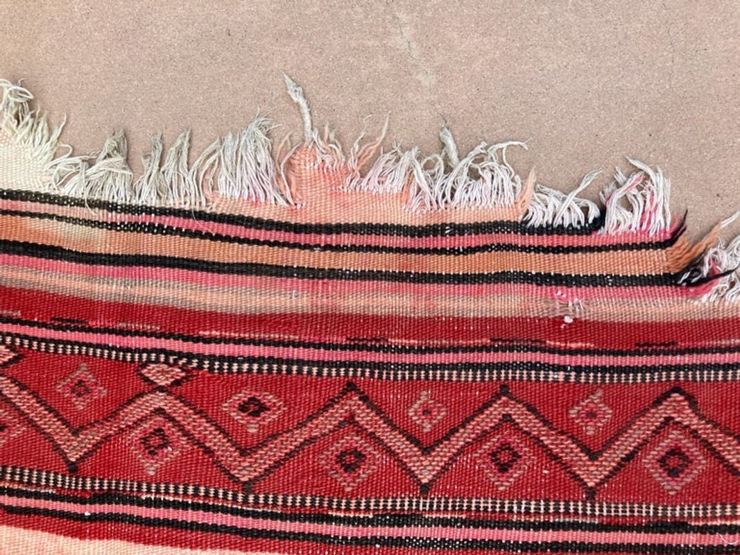 Moroccan Vintage Kilim Tribal Rug, circa 1960's