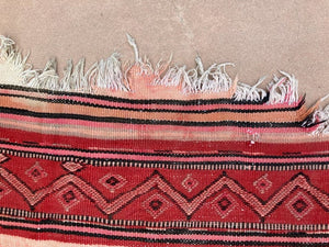 Moroccan Vintage Kilim Tribal Rug, circa 1960's