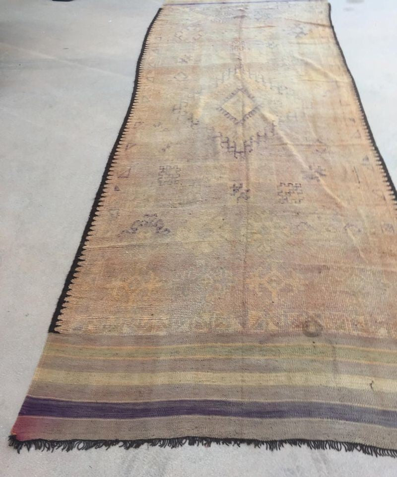 1960s Moroccan Vintage Berber Tribal Rug