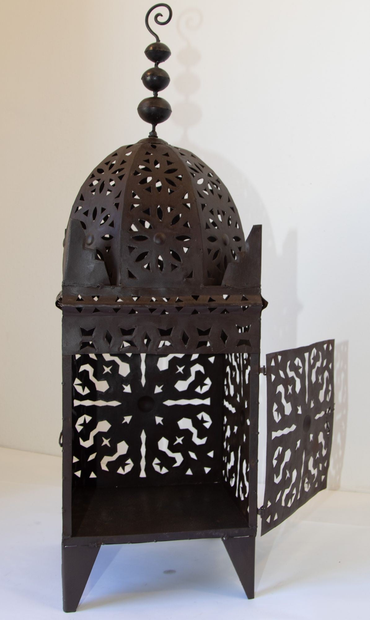 Hand-Crafted Moroccan Hurricane Candle Lantern in Moorish Style