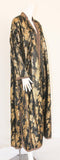Vintage Moroccan Caftan, Black and Gold Embroidered, ca. 1960s