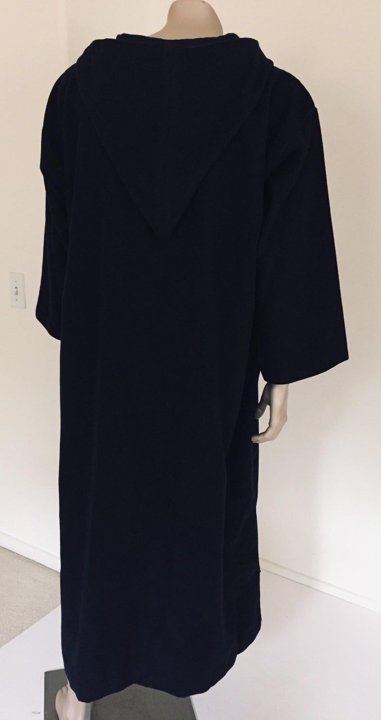 Moroccan Gentleman Hooded Blue Wool Djellaba