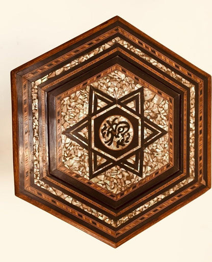 19th Century Hand-Carved Moorish Side Table from Turkey