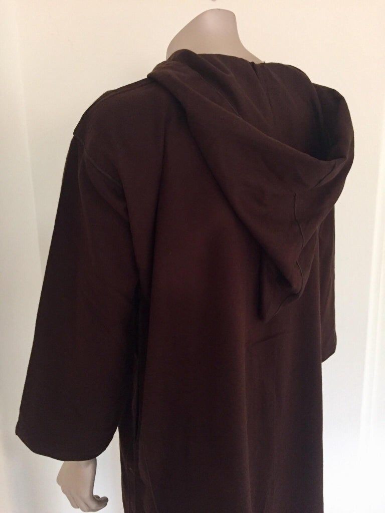 Moroccan Gentleman Hooded Brown Wool Djellaba