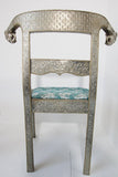 Anglo-Indian Silvered Wrapped Clad Side Chairs and Table