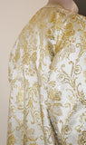 Moroccan Vintage Kaftan Gentleman Damask Gold Caftan, circa 1970