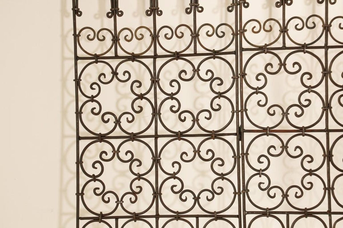 Hand Forged Iron Moorish Folding Screen