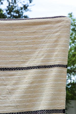 Vintage Tribal Moroccan Textile Handcrafted Wedding Blanket Throw with Sequins