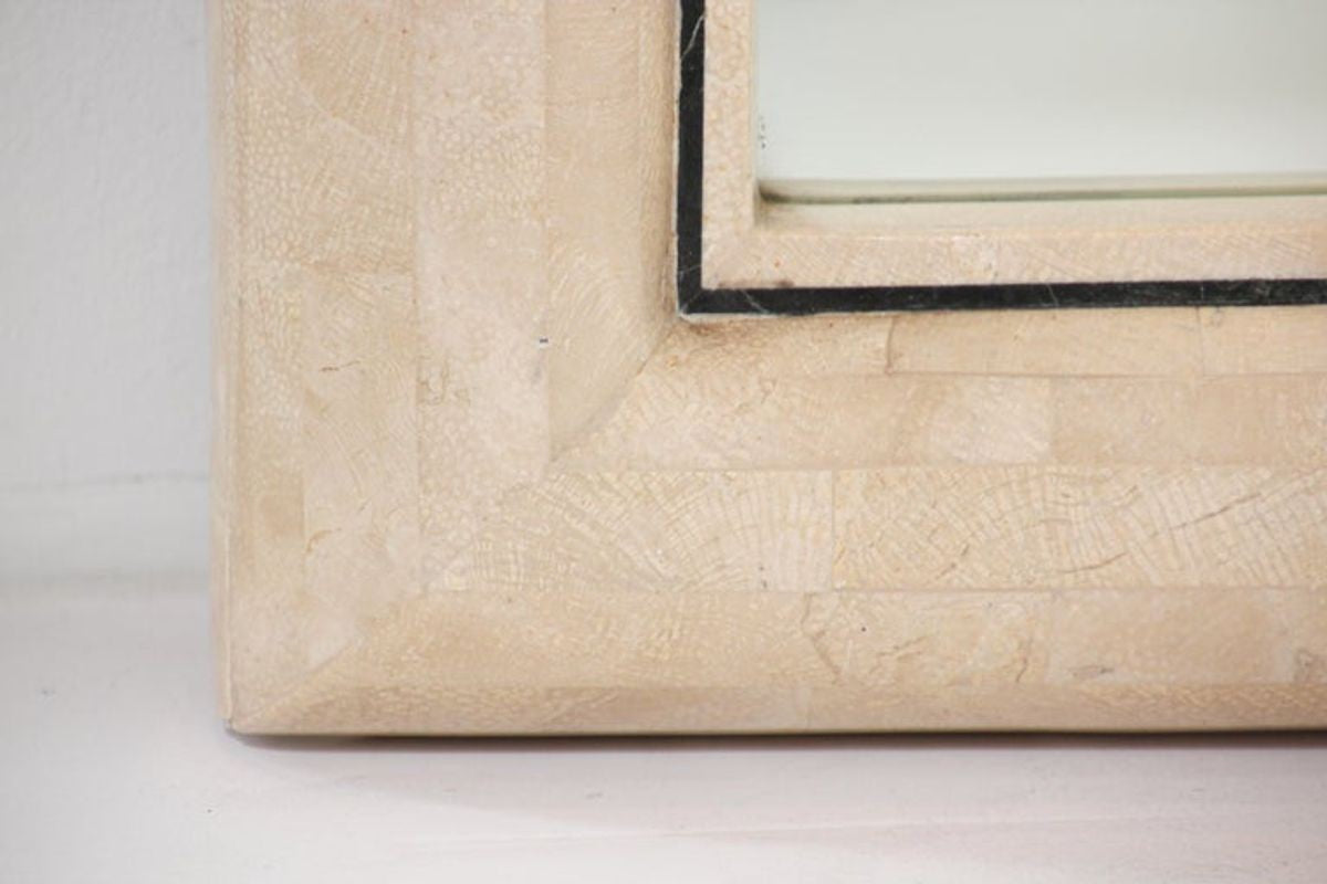 Moroccan Moorish Mirror Tessellated Stone by Maitland Smith.