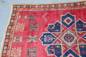1960s Moroccan Vintage Hand-Woven Berber Rug