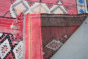 Moroccan Vintage Hand-Woven Boujad Berber Rug, circa 1960