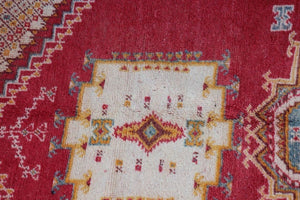 1960s Moroccan Vintage Hand-Woven Berber Rug