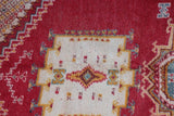 1960s Moroccan Vintage Hand-Woven Berber Rug