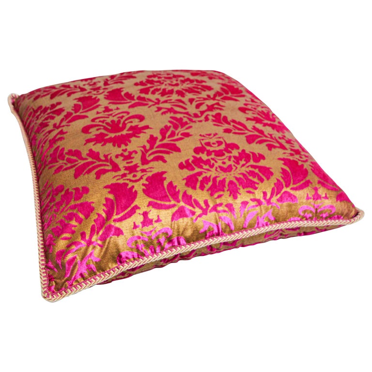 Moroccan Oversized Pink and Gold Floor Pillow Cushion - E-mosaik