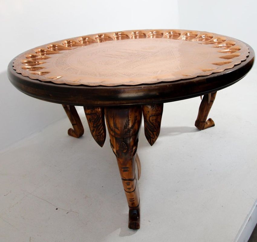 Moorish Turkish Copper Tray Table