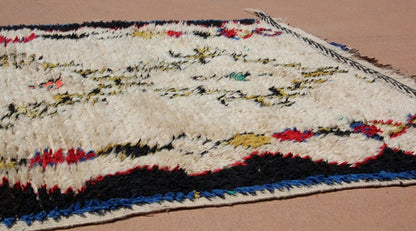 Mid-Century Modern Azilal Tribal Rug, Hand-Woven Wool, Morocco, 1960s