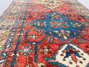 Hand Knotted Vintage Carpet Runner from Turkey
