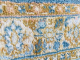 1950s Hand Knotted Green Runner from Turkey