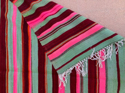 Moroccan Vintage Flat-Weave Kilim Rug North Africa