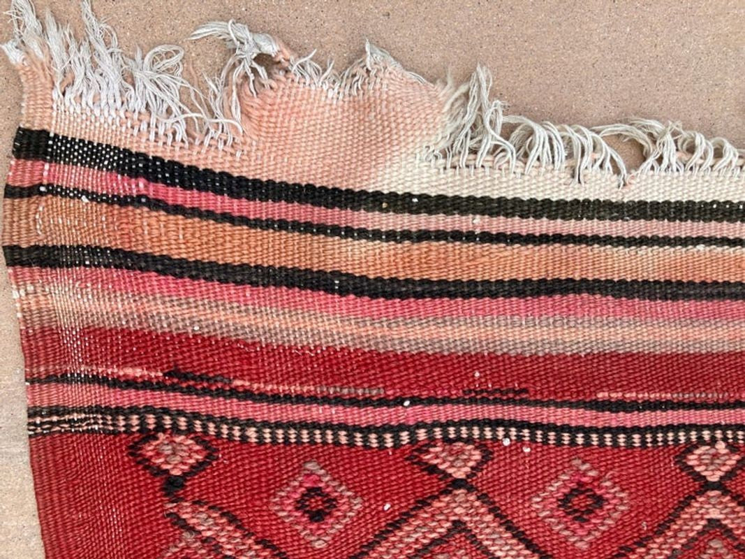 Moroccan Vintage Kilim Tribal Rug, circa 1960's
