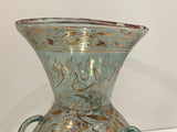 Handblown Mosque Glass Lamp in Mameluke Style Gilded with Arabic Calligraphy