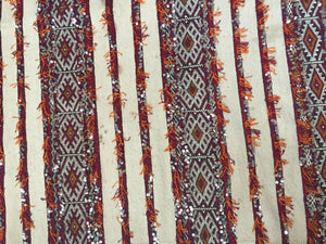 1960s Moroccan Tribal Wedding Rug with Sequins North Africa, Handira