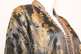 Vintage Moroccan Caftan, Black and Gold Embroidered, ca. 1960s