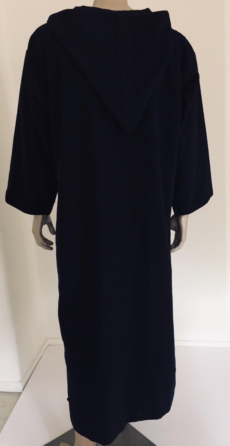 Moroccan Gentleman Hooded Blue Wool Djellaba