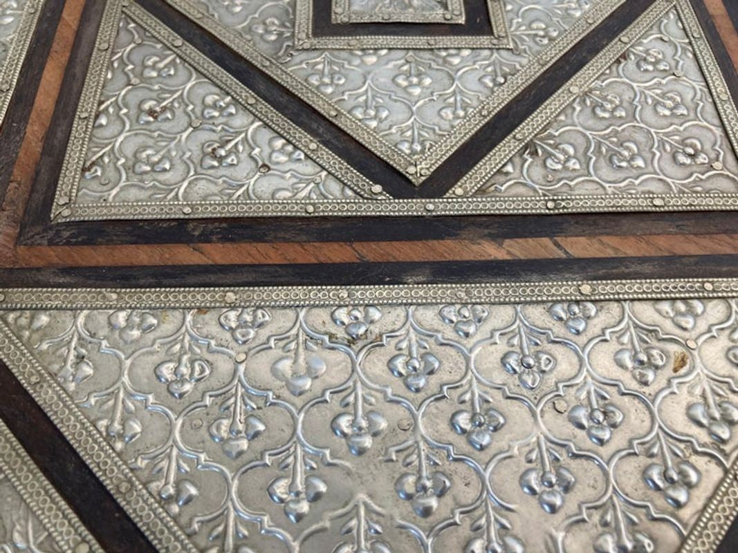 Vintage Anglo-Indian Silvered Wrapped Clad Side Low Table