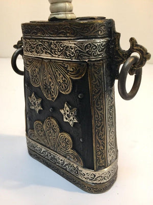Moroccan Antique Tribal Case Flask