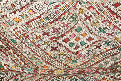 1950s Authentic Moroccan African Tuareg Wedding Runner Rug 15.5 ft long