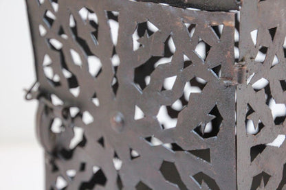 Large Moroccan Moorish Hurricane Metal Candle Lantern