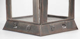 Moroccan Moorish Square Tole and Clear Glass Candle Lantern