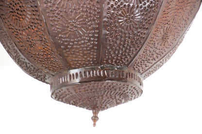 Handcrafted Moroccan Metal Orb Pendant, North Africa