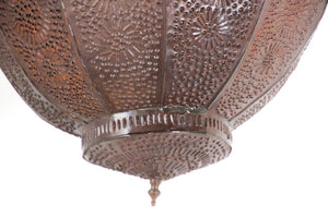 Handcrafted Moroccan Metal Orb Pendant, North Africa