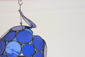 Handcrafted Moroccan Moorish Glass Orb Lantern with Blue Glass