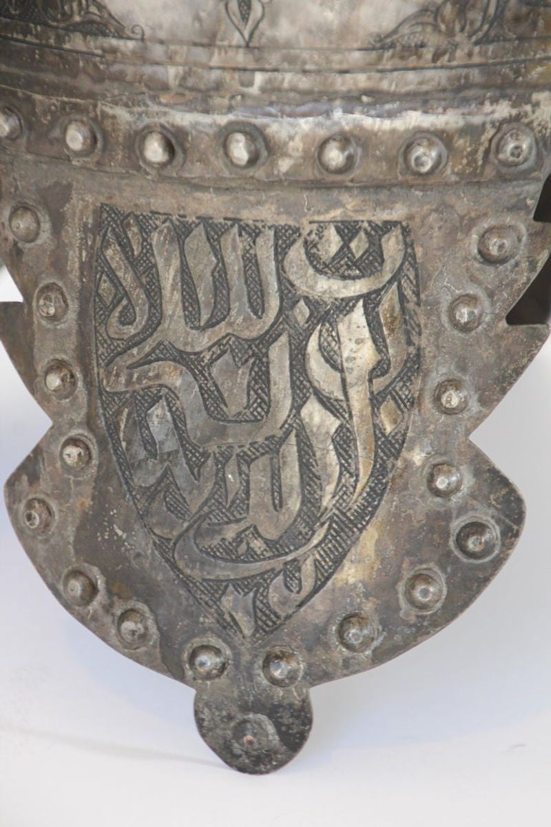 Islamic Indo Persian Kulah Khud Helmet with Arabic Inscription