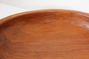Large Vintage Hand Hewn Organic Teak Burl Bowl