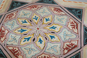 Moroccan Moorish Star Shape Ivory Side Tables a Pair