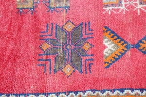 1960s Moroccan Vintage Hand-Woven Berber Rug