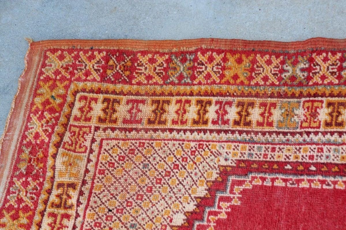Vintage Moroccan Berber Rug by Weaver Tribes, Hand-Woven Wool, 1960