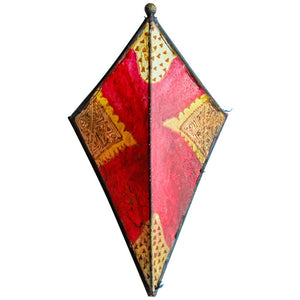 Parchment African Red Art Wall Sconce