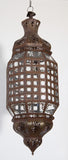 Handcrafted Moroccan Lantern with Clear Glass and Moorish Metal Filigree