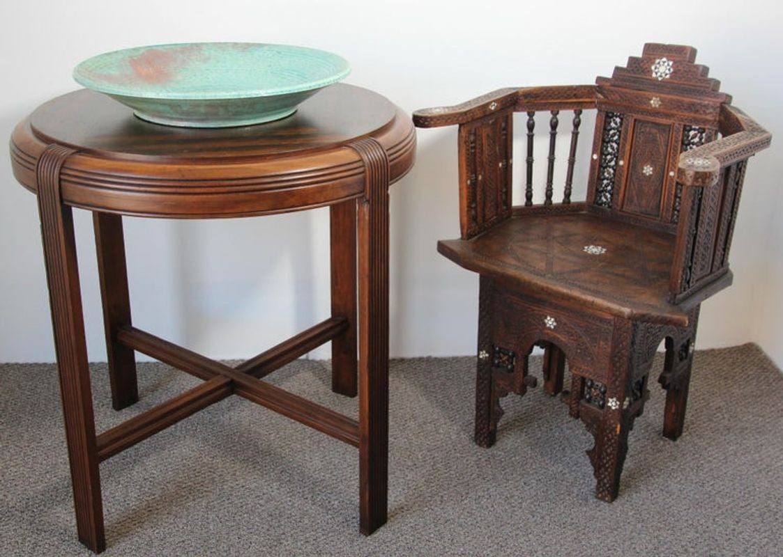 Handcrafted Italian Art Studio Large Stoneware Bowl Aqua Color