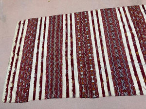 1960s Authentic Moroccan Vintage Tribal Kilim Handira Rug